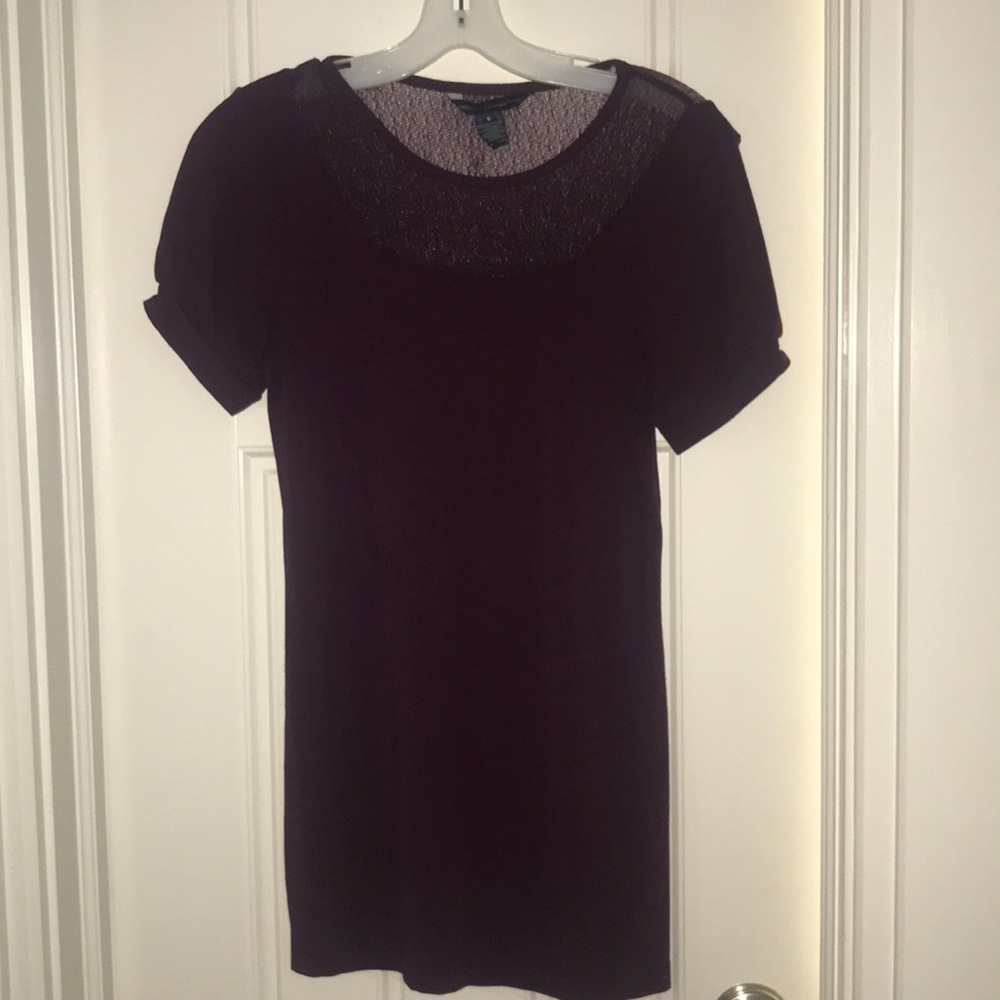 FRENCH CONNECTION: eggplant tee